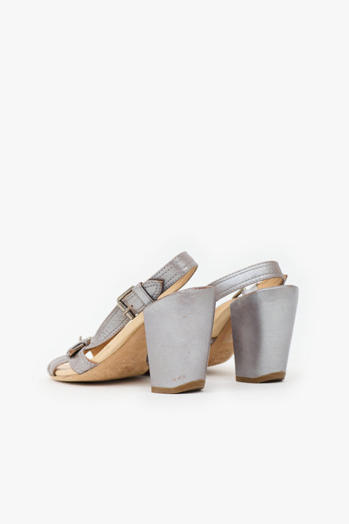 Dries Van Noten Leather Slingback Sandal
