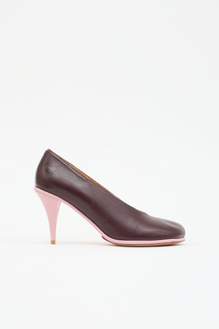 Dries Van Noten Leather Square Toe Pump