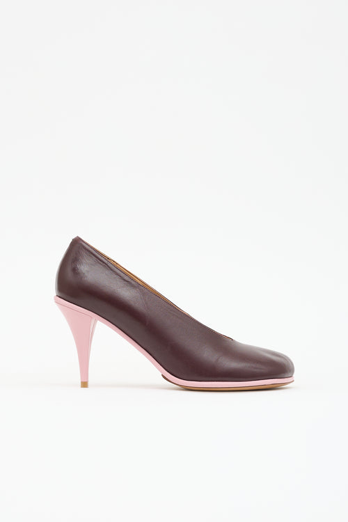 Dries Van Noten Leather Square Toe Pump
