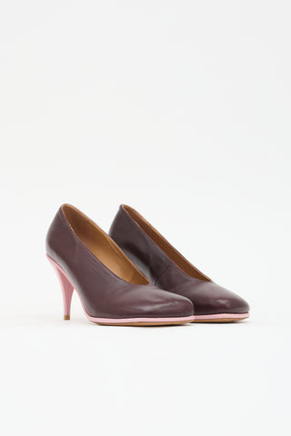 Dries Van Noten Leather Square Toe Pump