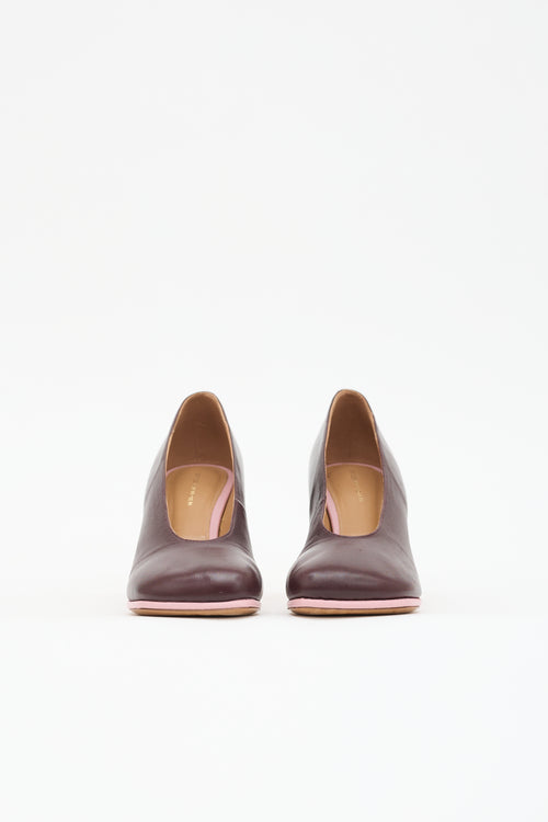 Dries Van Noten Leather Square Toe Pump