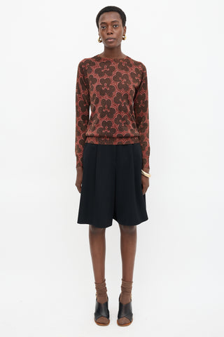Dries Van Noten Lurex Clover Jacquard Sweater
