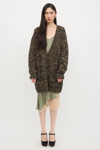 Dries Van Noten Merino Wool Oversized Cardigan