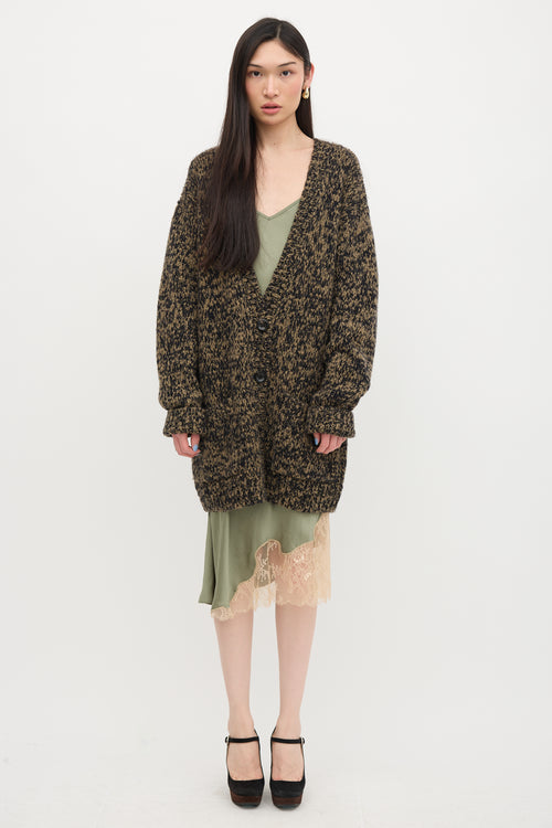 Dries Van Noten Merino Wool Oversized Cardigan