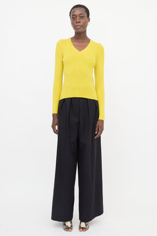 Dries Van Noten Merino Wool Rib Knit Sweater