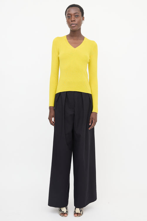 Dries Van Noten Merino Wool Rib Knit Sweater