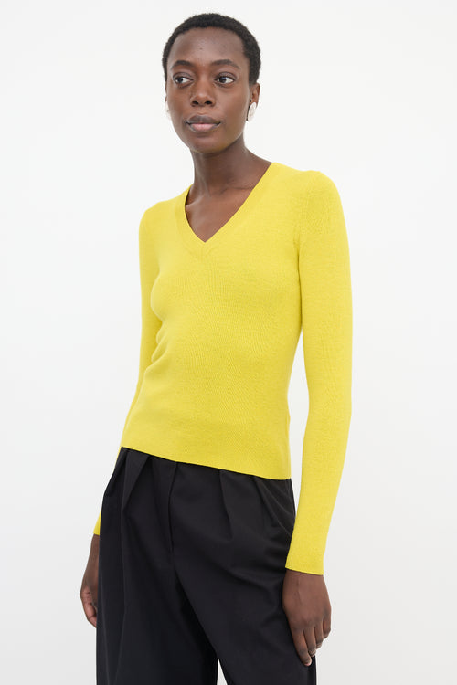 Dries Van Noten Merino Wool Rib Knit Sweater