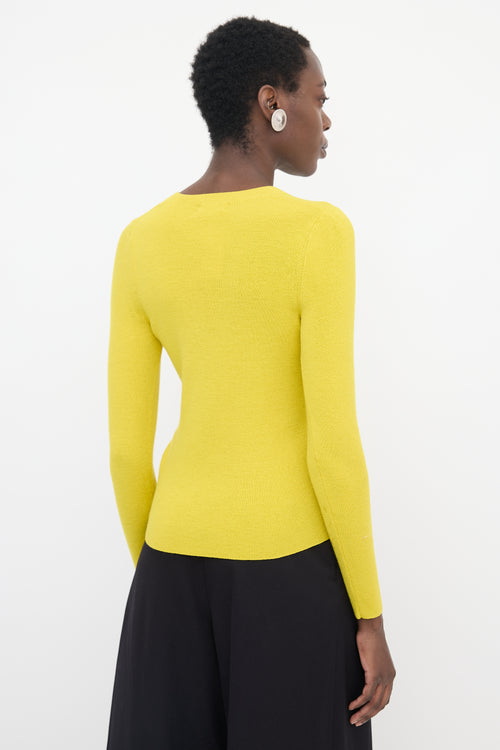 Dries Van Noten Merino Wool Rib Knit Sweater