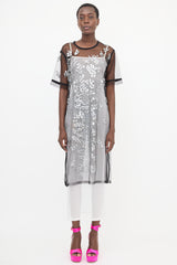 Dries Van Noten Mesh Painted T-Shirt Dress