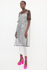 Dries Van Noten Mesh Painted T-Shirt Dress