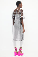 Dries Van Noten Mesh Painted T-Shirt Dress