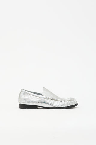 Dries Van Noten Metallic Leather Loafer