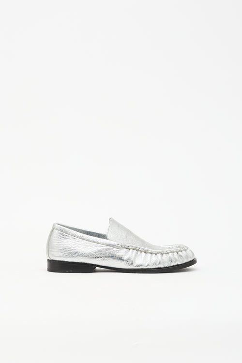 Dries Van Noten Metallic Leather Loafer