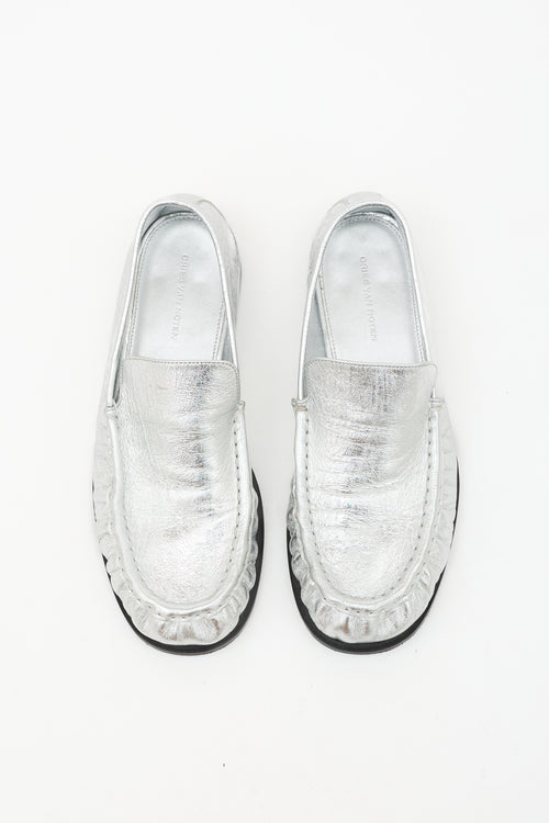Dries Van Noten Metallic Leather Loafer