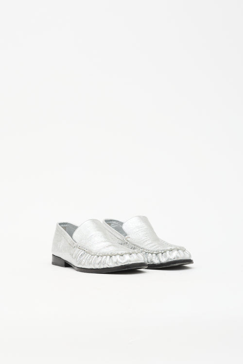 Dries Van Noten Metallic Leather Loafer