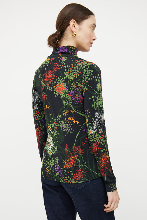 Dries Van Noten Black & Multicolour Floral Top