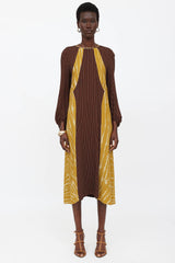 Dries Van Noten Stripe Crepe Dress