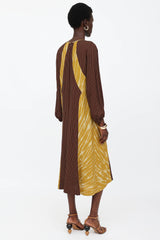 Dries Van Noten Stripe Crepe Dress