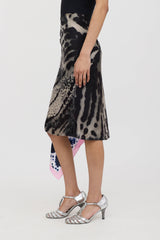 Dries Van Noten Silk Tie Dye Wrap Skirt