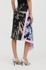 Dries Van Noten Silk Tie Dye Wrap Skirt