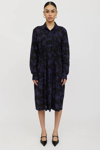Dries Van Noten Pleated Beaded Dress
