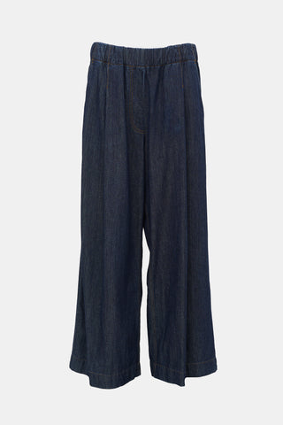 Dries Van Noten Denim Wide Leg Pant