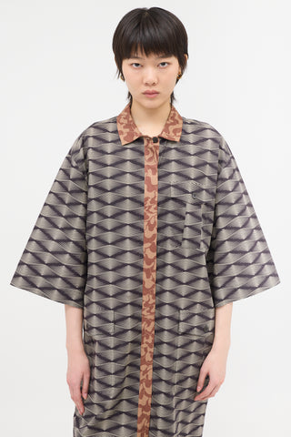 Dries Van Noten Printed Shirt Dress
