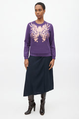 Dries Van Noten Purple & Pink Embellished Sweater