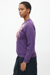 Dries Van Noten Purple & Pink Embellished Sweater