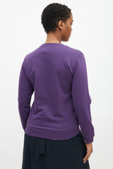 Dries Van Noten Purple & Pink Embellished Sweater