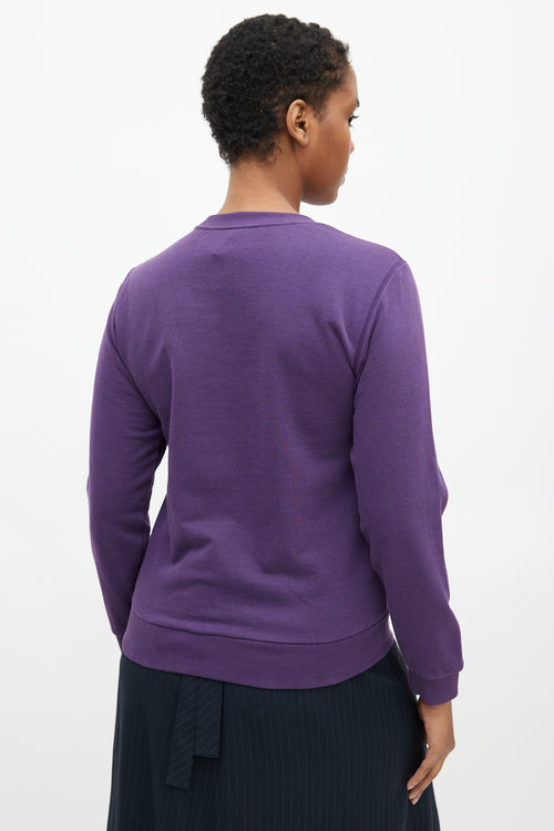Dries Van Noten Purple & Pink Embellished Sweater