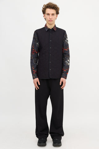 Dries Van Noten Quilted Floral Shirt Jacket