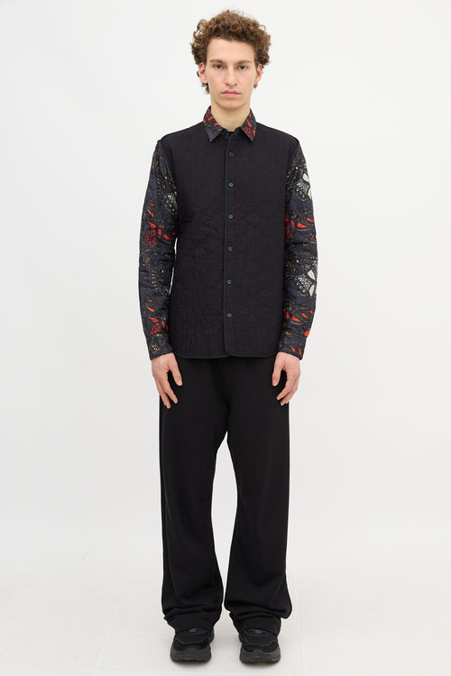 Dries Van Noten Quilted Floral Shirt Jacket