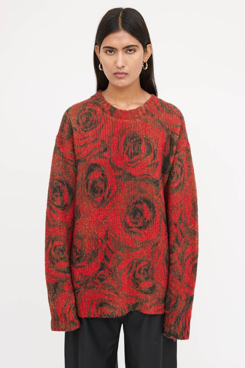 Dries Van Noten Knit Rose Sweater