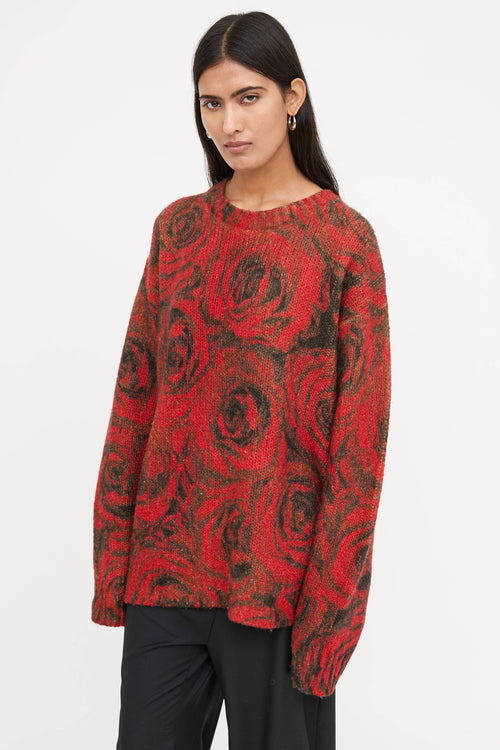 Dries Van Noten Knit Rose Sweater