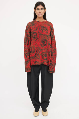 Dries Van Noten Knit Rose Sweater
