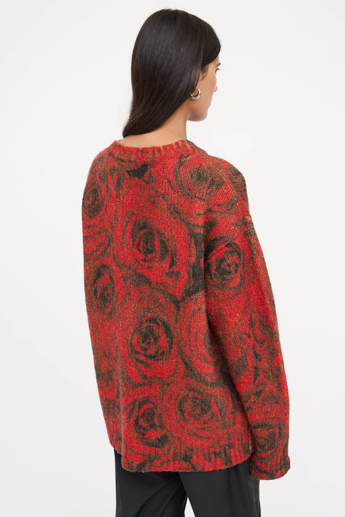 Dries Van Noten Knit Rose Sweater