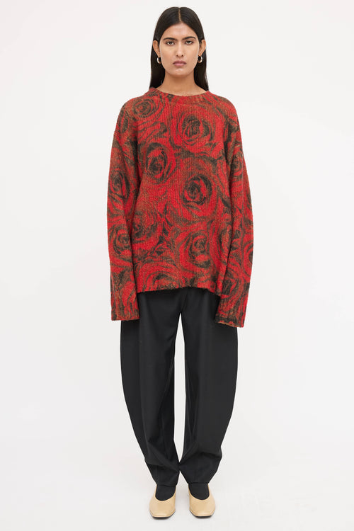 Dries Van Noten Knit Rose Sweater