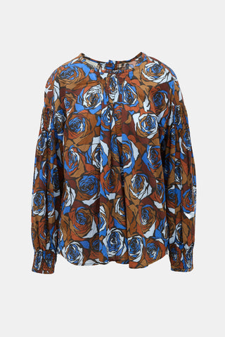 Dries Van Noten Rose Printed Blouse