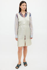 Dries Van Noten SS 2013 Blue & Multicolour Plaid Layered Dress
