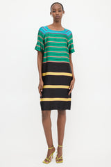 Dries Van Noten SS 2015 Satin Striped Dress