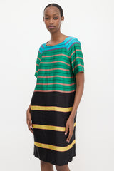 Dries Van Noten SS 2015 Satin Striped Dress