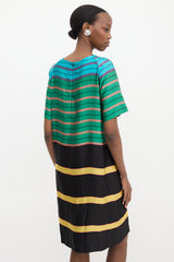Dries Van Noten SS 2015 Satin Striped Dress