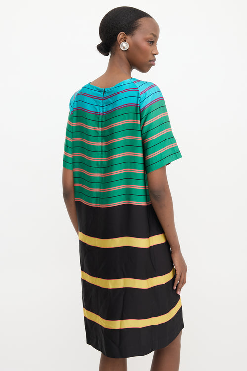Dries Van Noten SS 2015 Satin Striped Dress