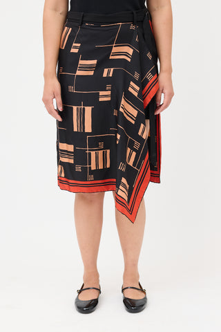 Dries Van Noten SS 2018 Wrap Front Scarf Skort