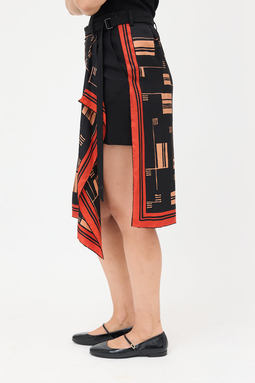 Dries Van Noten SS 2018 Wrap Front Scarf Skort