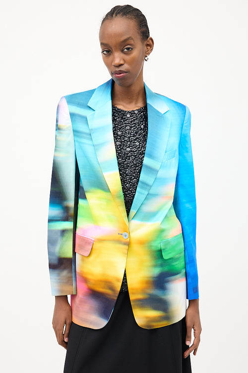 Dries Van Noten SS 2022 Multicolour Blurry Blazer