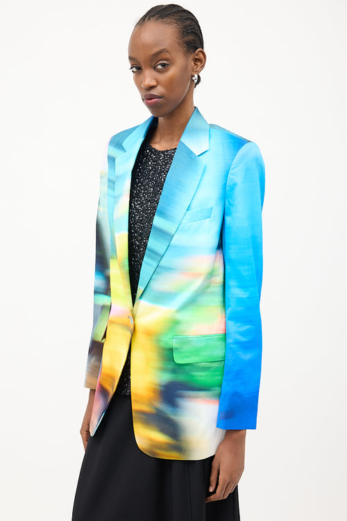 Dries Van Noten SS 2022 Multicolour Blurry Blazer