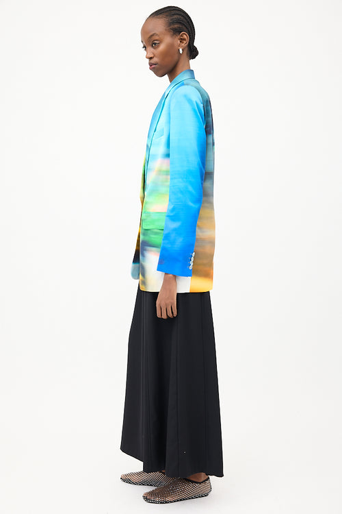 Dries Van Noten SS 2022 Multicolour Blurry Blazer