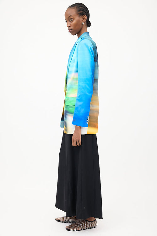 Dries Van Noten SS 2022 Multicolour Blurry Blazer